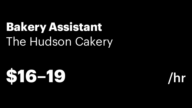 Bakery Assistant