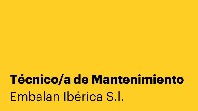 Técnico/a de Mantenimiento