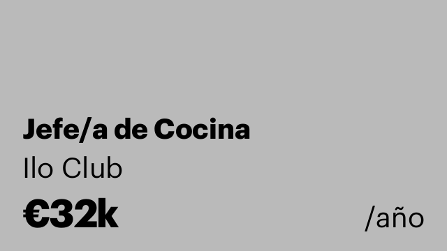 Jefe/a de Cocina