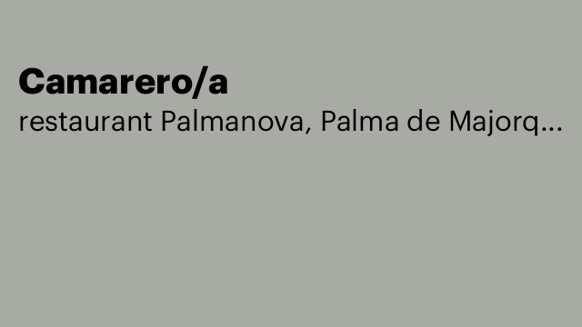 Camarero/a