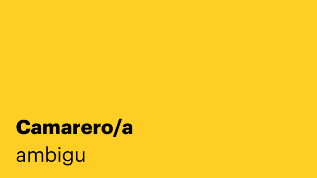 Camarero/a