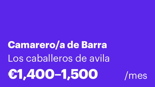 Camarero/a de Barra