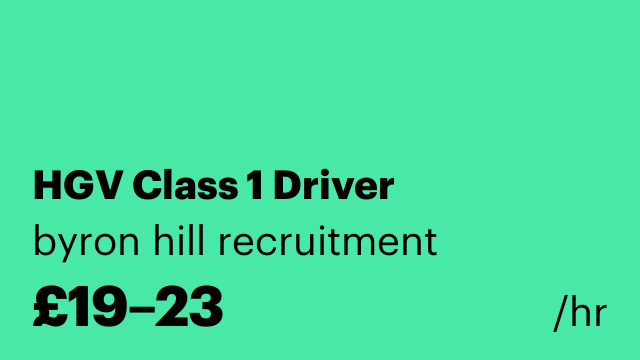 HGV Class 1 Driver