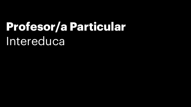 Profesor/a Particular