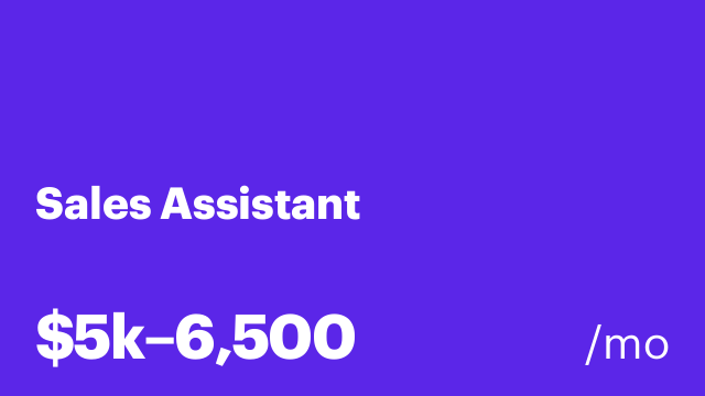 Sales Assistant