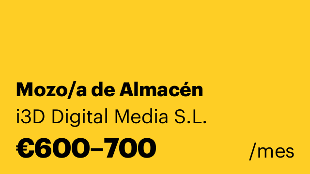 Mozo/a de Almacén