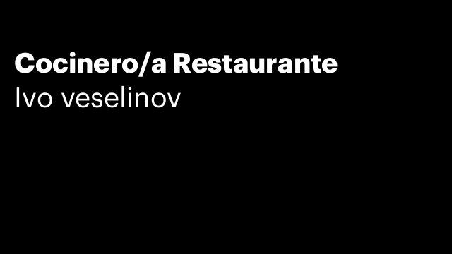 Cocinero/a Restaurante