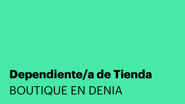 Dependiente/a de Tienda