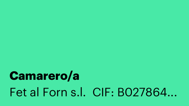 Camarero/a
