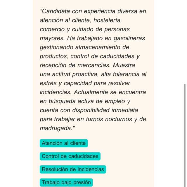 Candidate avatar