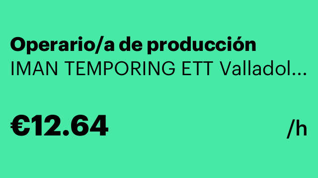 Operario/a de producción
