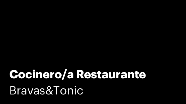 Cocinero/a Restaurante