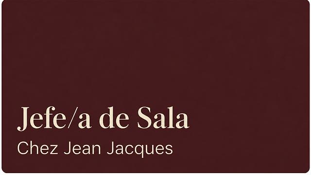 Jefe/a de Sala