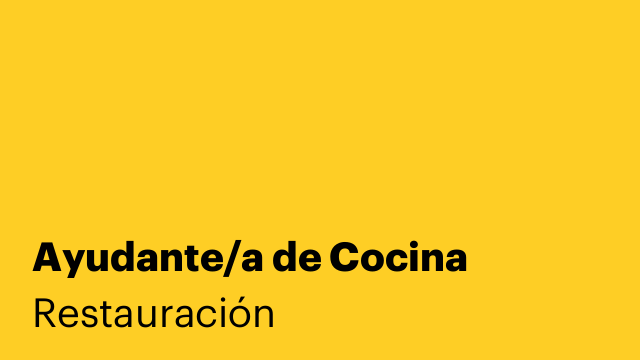 Ayudante/a de Cocina