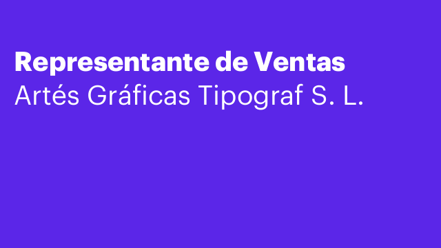 Representante de Ventas