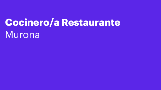 Cocinero/a Restaurante
