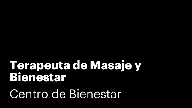 Terapeuta de Masaje y Bienestar
