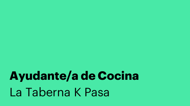 Ayudante/a de Cocina