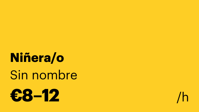 Niñera/o