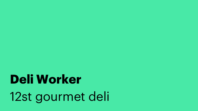 Deli Worker