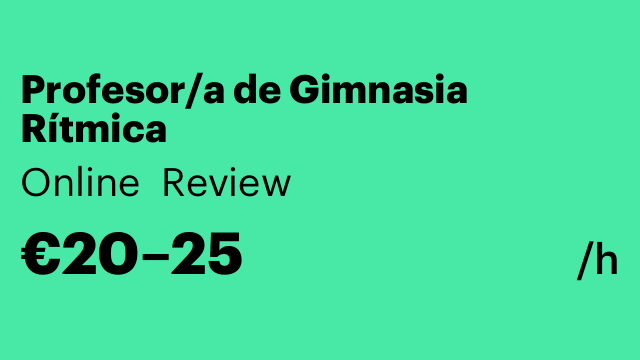 Profesor/a de Gimnasia Rítmica
