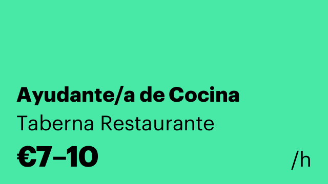 Ayudante/a de Cocina