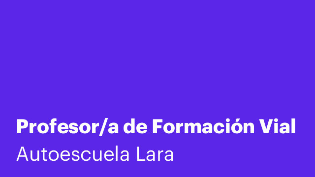 Profesor/a de Formación Vial