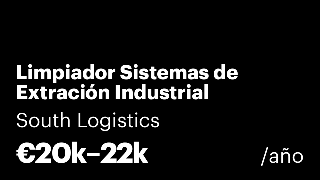 Limpiador Sistemas de Extración Industrial