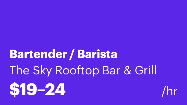 Bartender / Barista