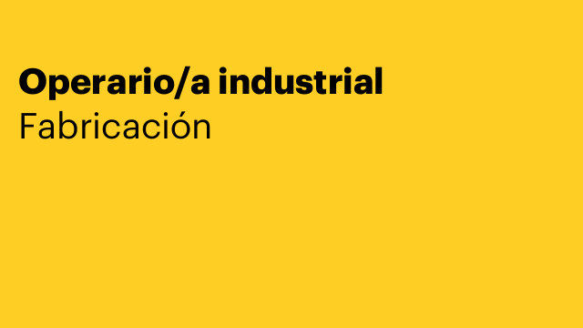 Operario/a industrial