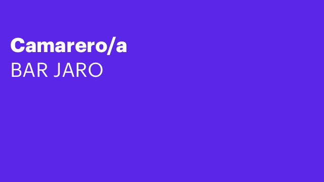 Camarero/a