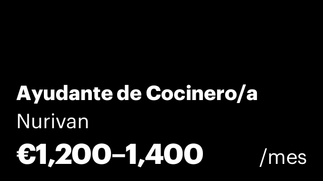 Ayudante de Cocinero/a