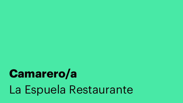 Camarero/a