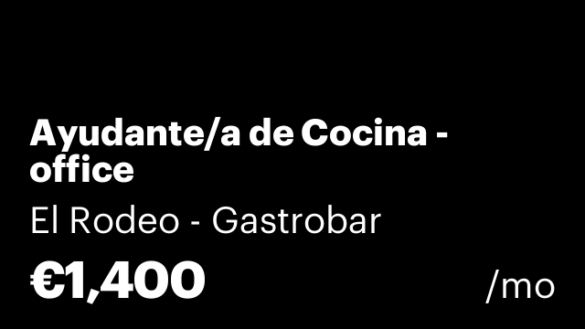 Ayudante/a de Cocina - office