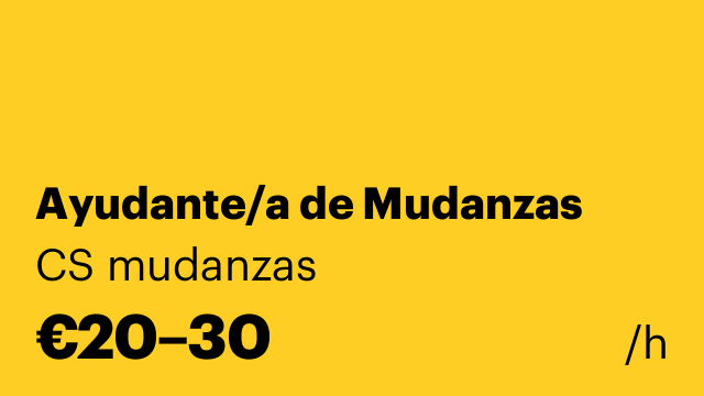 Ayudante/a de Mudanzas