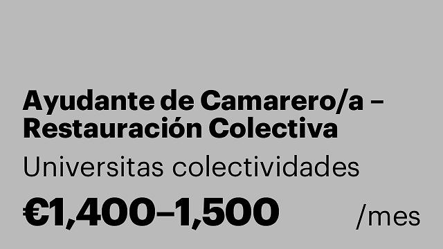 Ayudante de Camarero/a – Restauración Colectiva (TecnoCampus Mataró)
