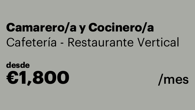 Camarero/a y Cocinero/a