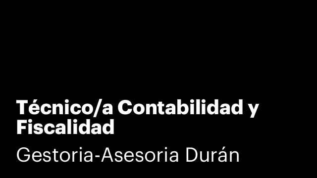 Técnico/a Contabilidad y Fiscalidad