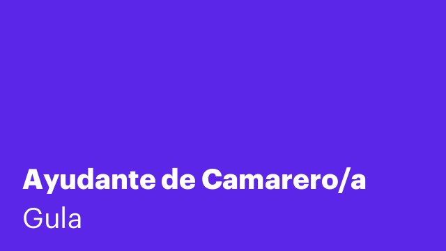 Ayudante de Camarero/a