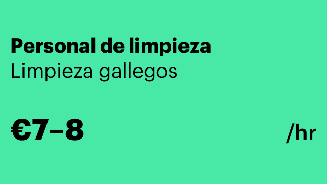 Personal de limpieza