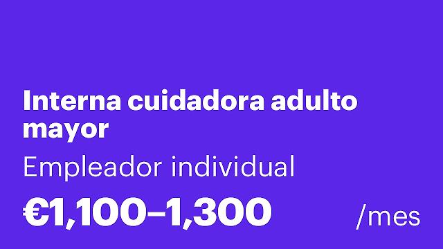 Interna cuidadora adulto mayor