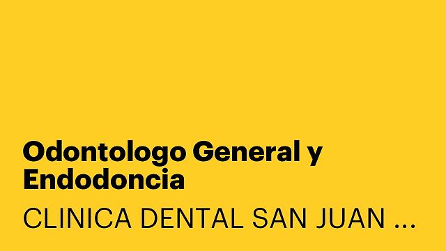 Odontologo General y  Endodoncia