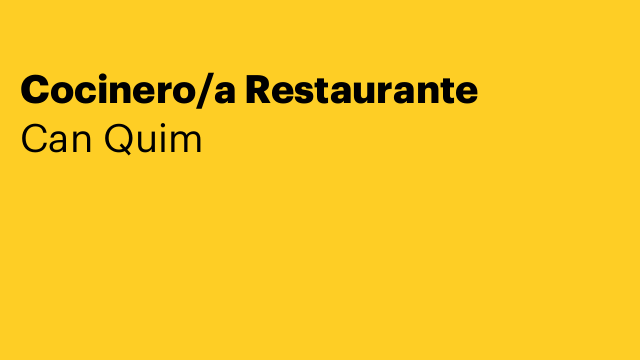 Cocinero/a Restaurante