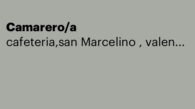 Camarero/a