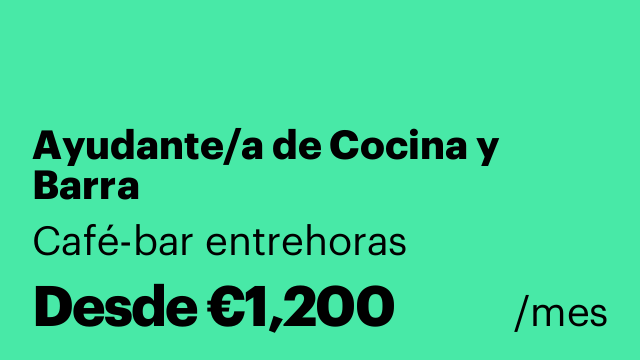 Ayudante/a de Cocina y Barra