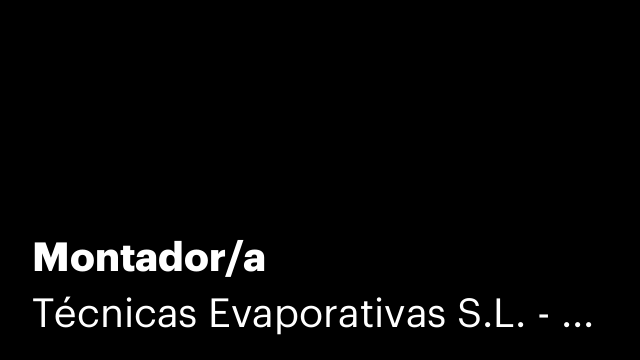 Montador/a