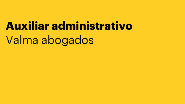 Auxiliar administrativo