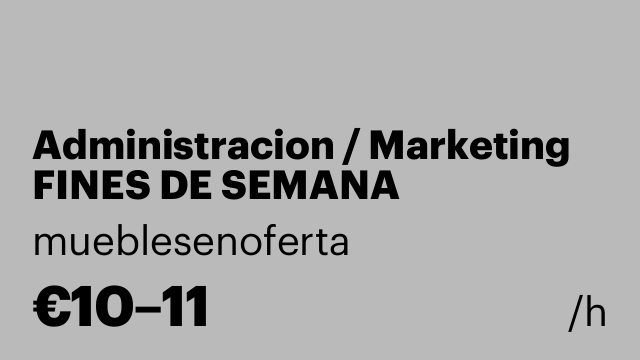 Administracion / Marketing FINES DE SEMANA