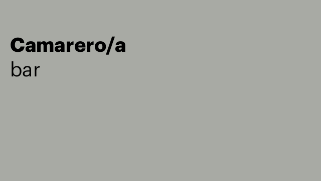 Camarero/a