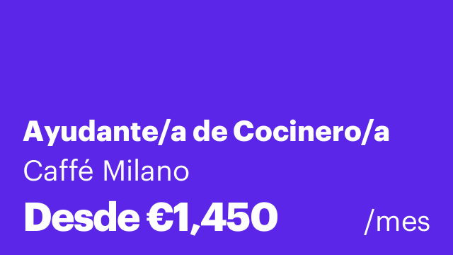 Ayudante/a de Cocinero/a
